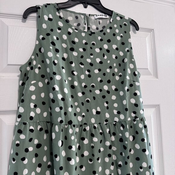 ECOWISH Women Dresses Sleeveless Summer Casual Sundress A Line Loose Swing - Picture 6 of 7